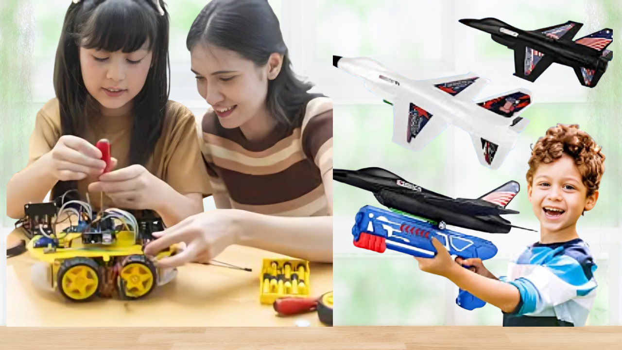 niños de 6 a 8 años jugando con juegos de mesa ciencia y deportes