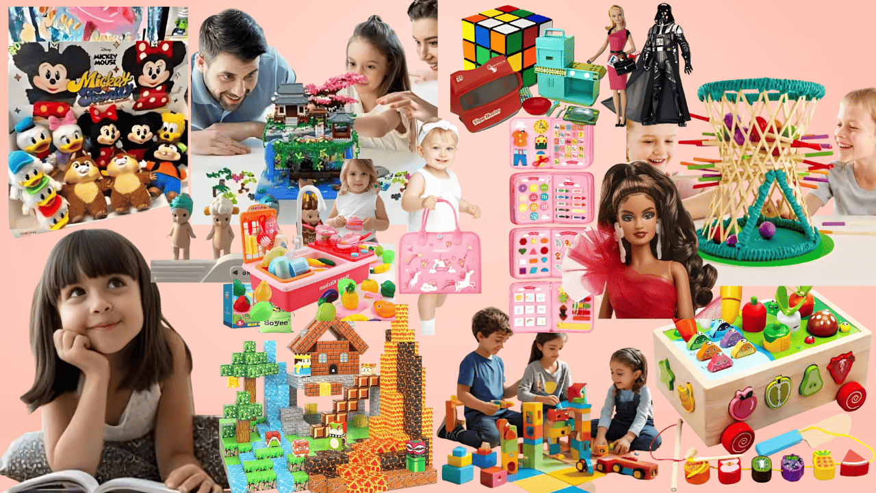 niñas jugando con muñecas arte y juguetes educativos