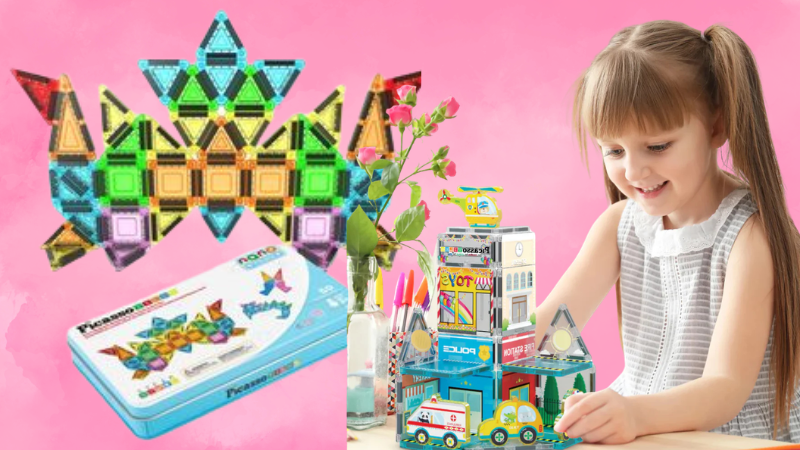 bloques magnéticos PicassoTiles para construcción y creatividad infantil